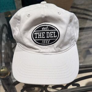 The Del 1888 White Embroidered Baseball Cap